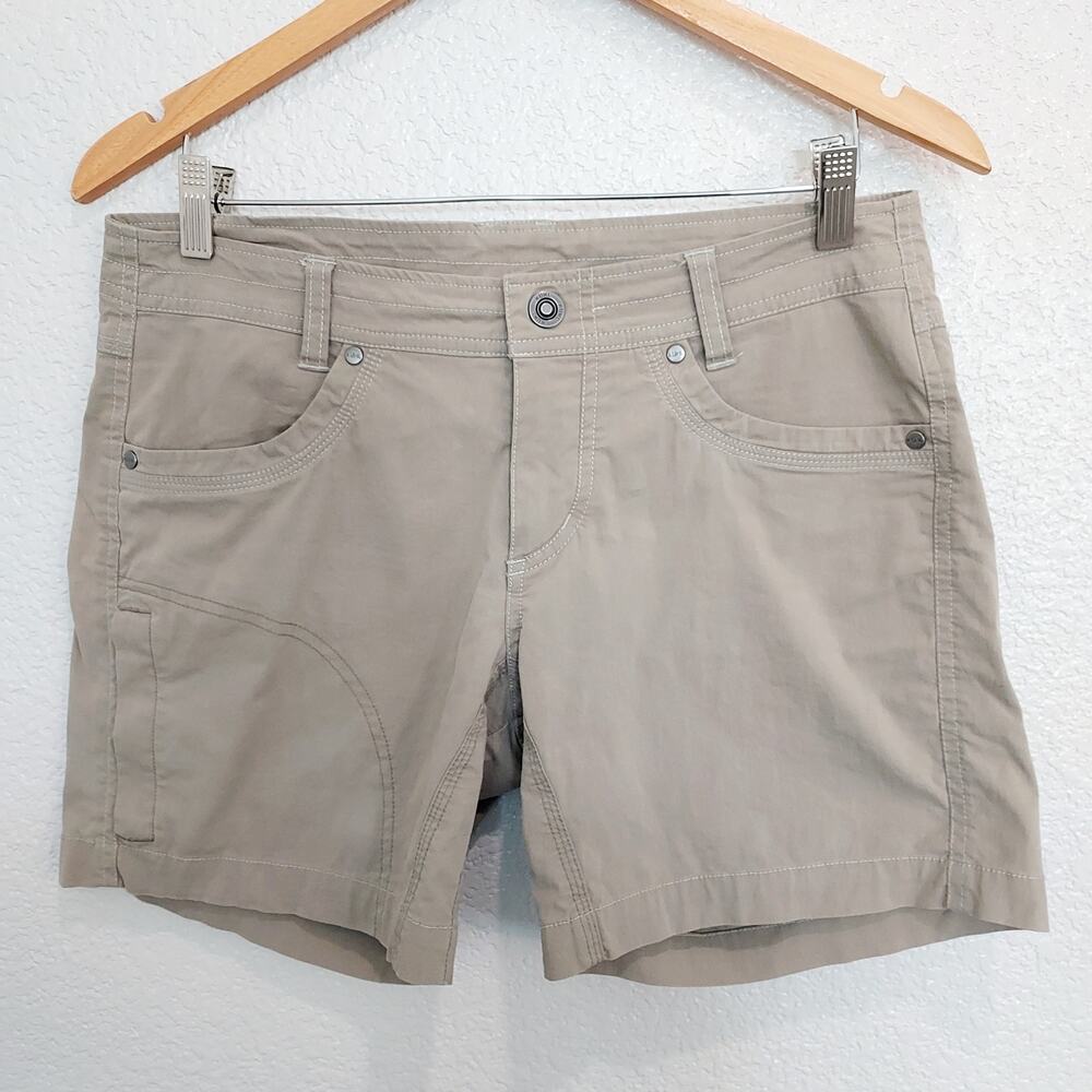 🔴3/$20 Kuhl  Beige Shorts 6" Inseam - Size 6 - Small Stain